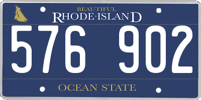 RI license plate 576902