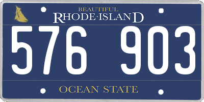 RI license plate 576903