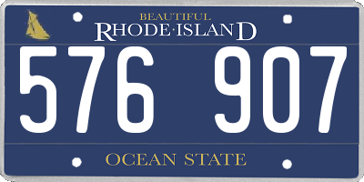 RI license plate 576907