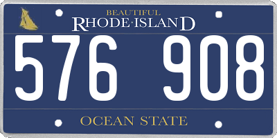RI license plate 576908