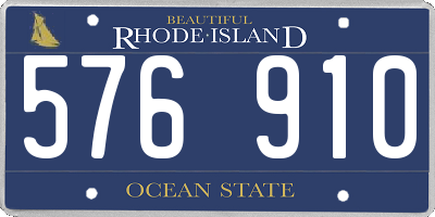 RI license plate 576910