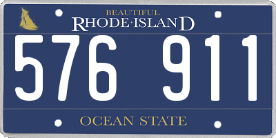 RI license plate 576911