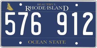 RI license plate 576912