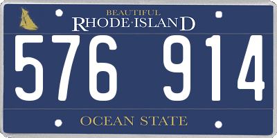 RI license plate 576914