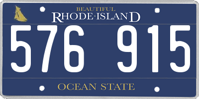 RI license plate 576915