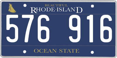 RI license plate 576916