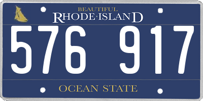 RI license plate 576917