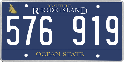 RI license plate 576919