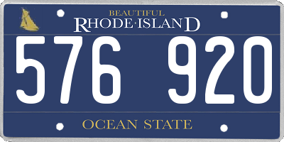 RI license plate 576920