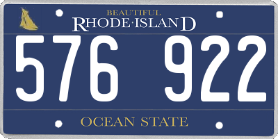 RI license plate 576922