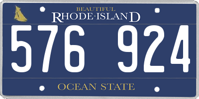 RI license plate 576924