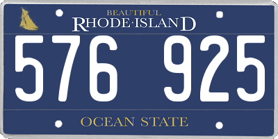 RI license plate 576925