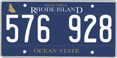 RI license plate 576928
