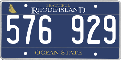 RI license plate 576929