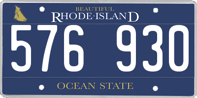 RI license plate 576930