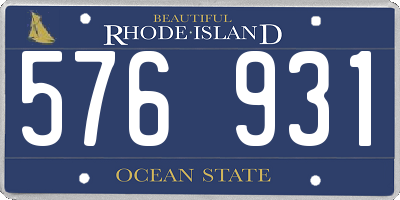 RI license plate 576931