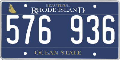 RI license plate 576936