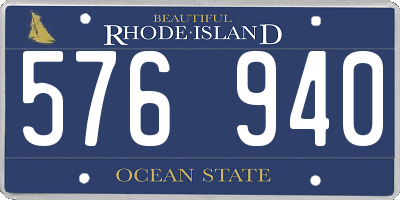RI license plate 576940