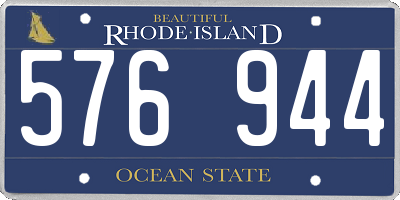 RI license plate 576944