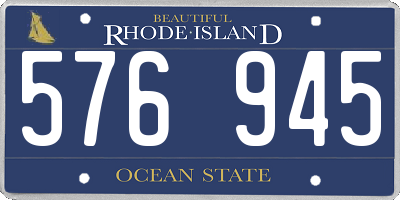 RI license plate 576945