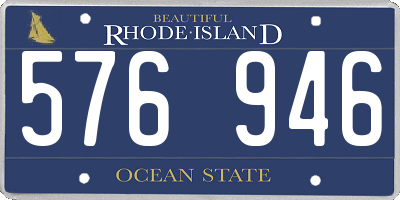 RI license plate 576946
