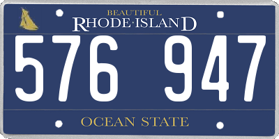 RI license plate 576947