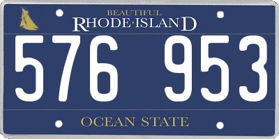 RI license plate 576953