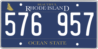 RI license plate 576957