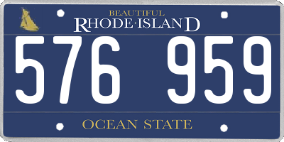 RI license plate 576959