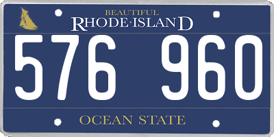 RI license plate 576960