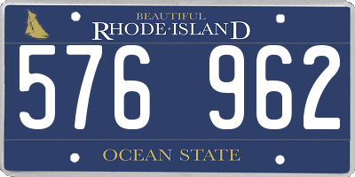 RI license plate 576962