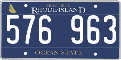 RI license plate 576963