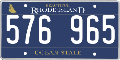 RI license plate 576965