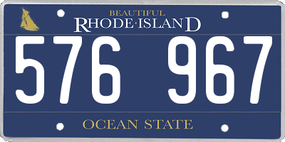 RI license plate 576967