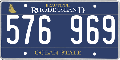 RI license plate 576969