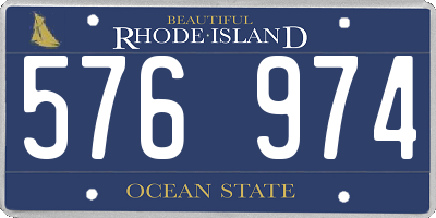 RI license plate 576974