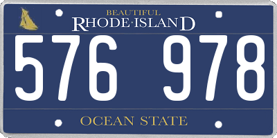 RI license plate 576978