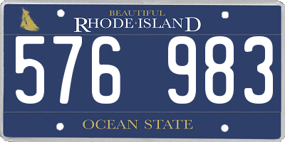 RI license plate 576983