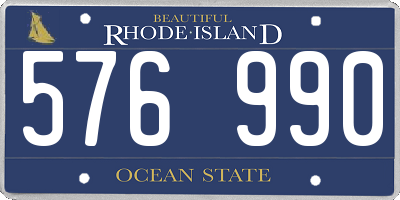 RI license plate 576990