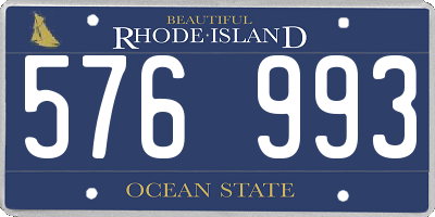 RI license plate 576993