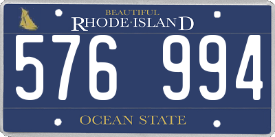 RI license plate 576994