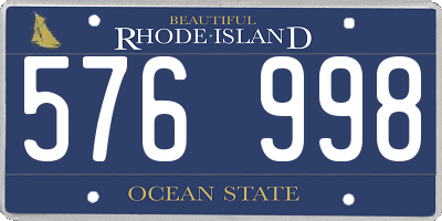 RI license plate 576998