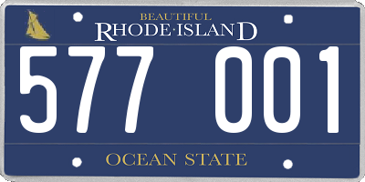 RI license plate 577001