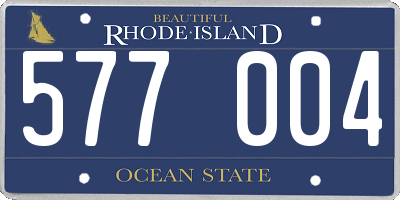RI license plate 577004