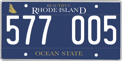 RI license plate 577005