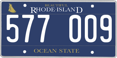 RI license plate 577009