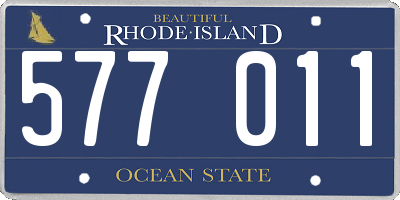 RI license plate 577011