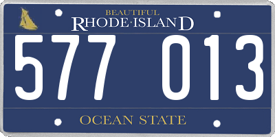 RI license plate 577013