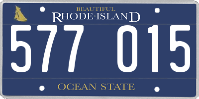 RI license plate 577015
