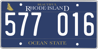 RI license plate 577016